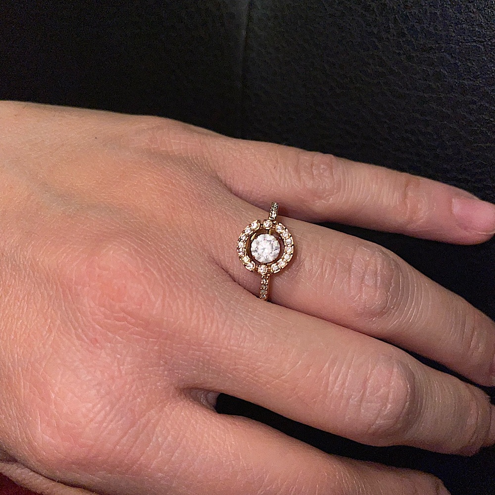 - Swarovski ring. Dangle crystal!! Great condition.